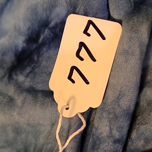 Raviya womens Sm rayon blue tie dye spaghetti straps huge hem width - Picture 11 of 11